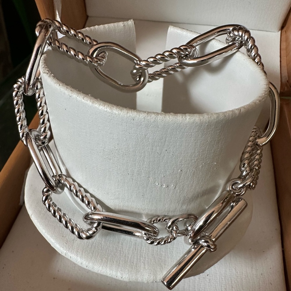 David Yurman Silver Chain Link Bracelet NWTB - Picture 12 of 16